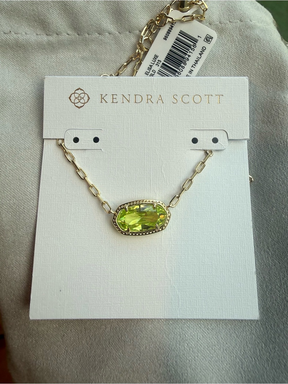 New Kendra Scott Gold Green Luxe Elisa